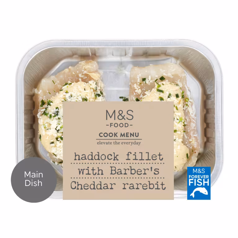 M&S Haddock Fillet with Barber's Cheddar Rarebit
