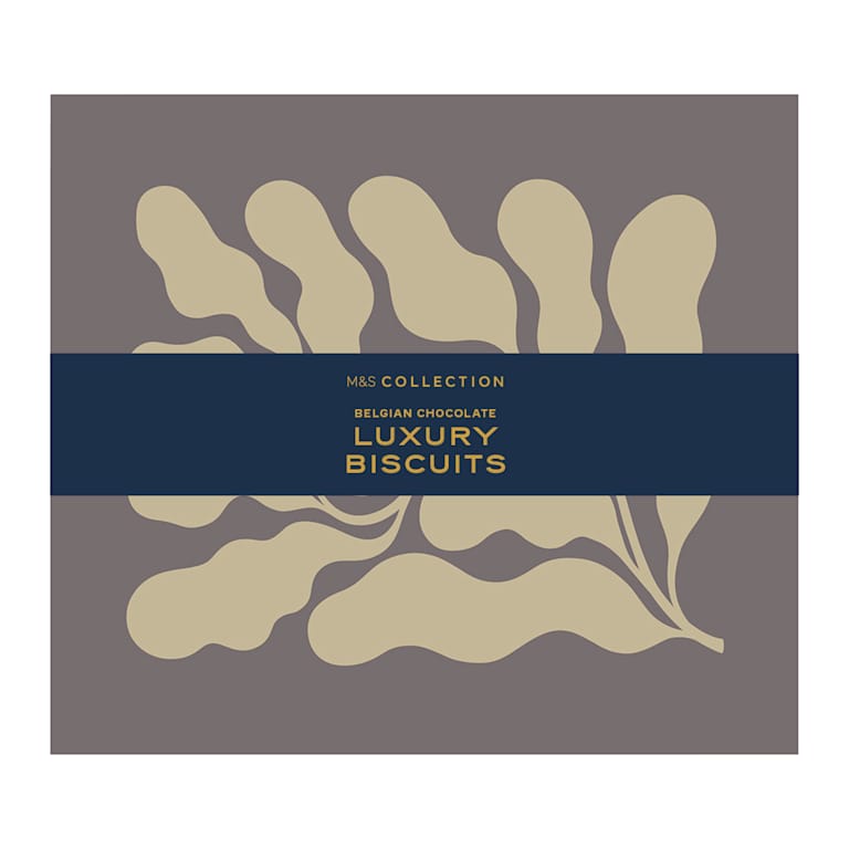 M&S Belgian Milk, Dark and White Chocolate Luxury Biscuits
