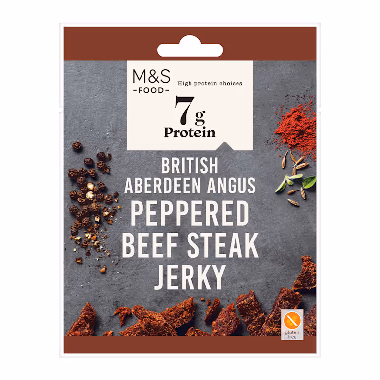M&S British Aberdeen Angus Peppered Beef Steak Jerky
