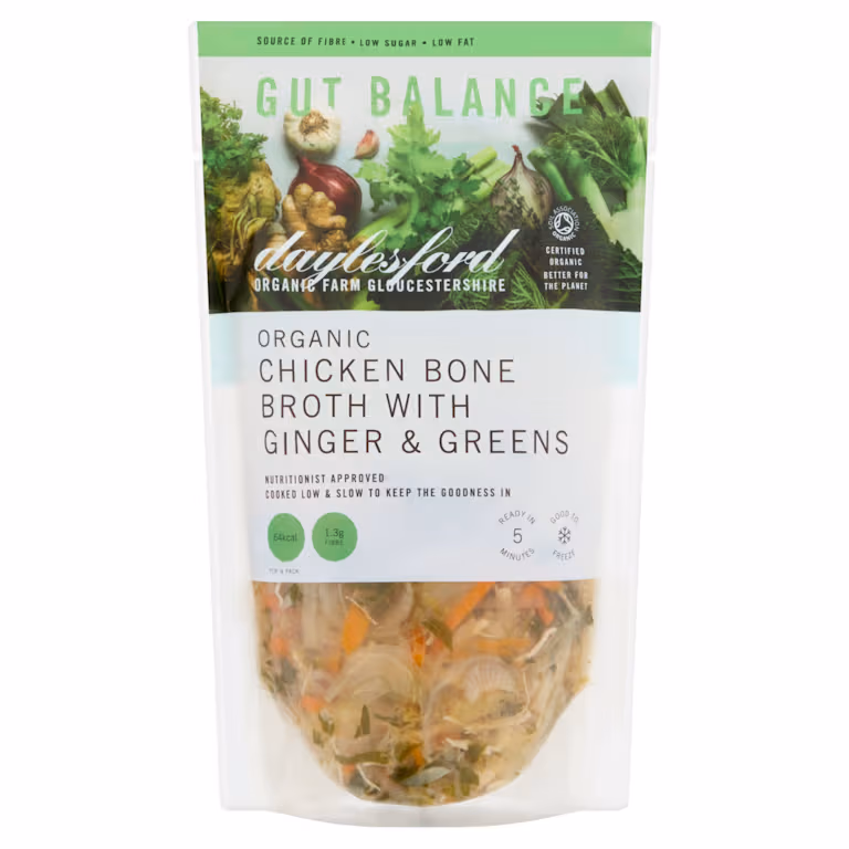 M&S Daylesford Organic Chicken Bone Broth with Ginger and Greens