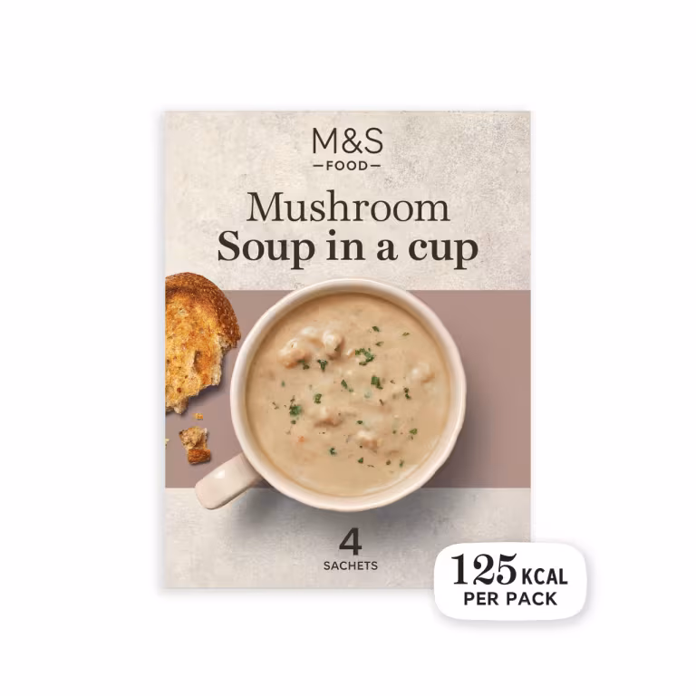 M&S Mushroom Soup in a Cup
