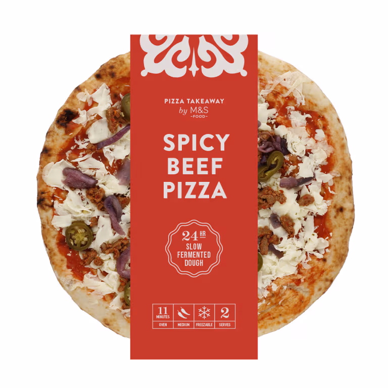 M&S Spicy Beef Pizza