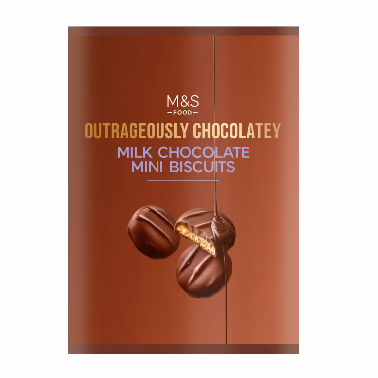 M&S Outrageously Chocolatey Milk Chocolate Mini Biscuits