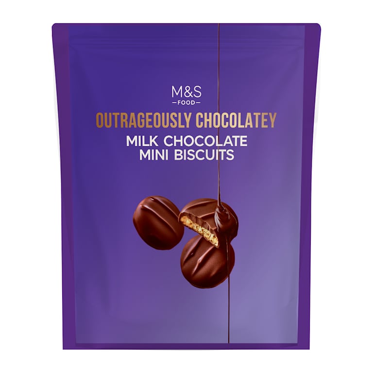 M&S Outrageously Chocolatey Milk Chocolate Mini Biscuits
