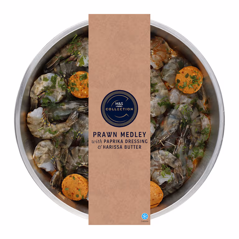 M&S Collection Prawn Medley with Paprika Dressing and Harissa Butter
