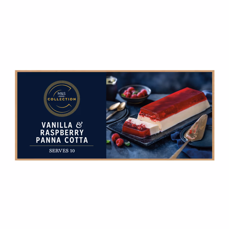 M&S Collection Vanilla and Raspberry Panna Cotta