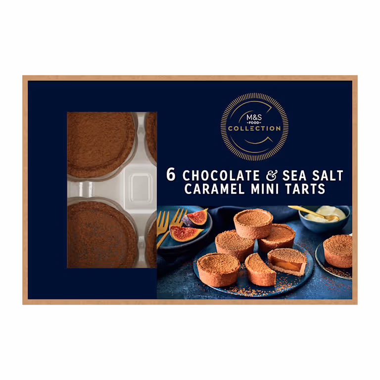 M&S Collection Chocolate and Sea Salt Caramel Mini Tarts