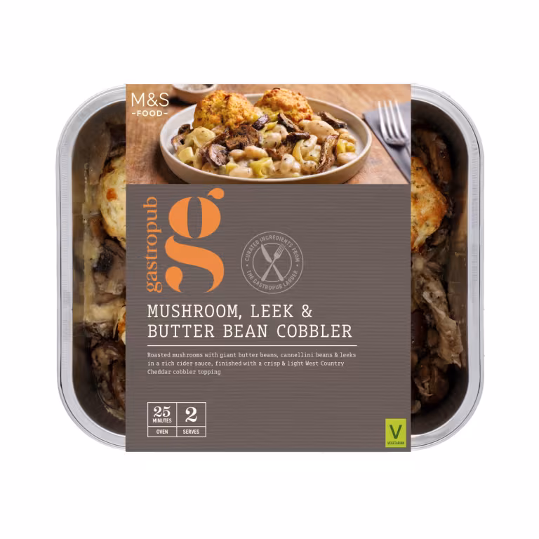 M&S Mushroom, Leek & Butter Bean Cobbler