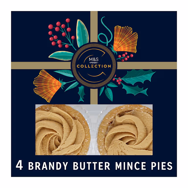 M&S Collection 4 Brandy Butter Mince Pies