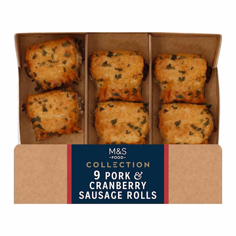 M&S Collection Handcrafted Pork and Cranberry Sausage Rolls