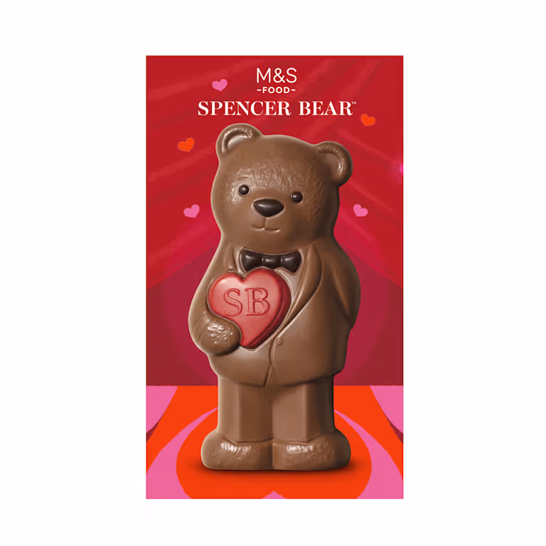 M&S Valentine's Spencer Bear Milk Chocolate Hollow