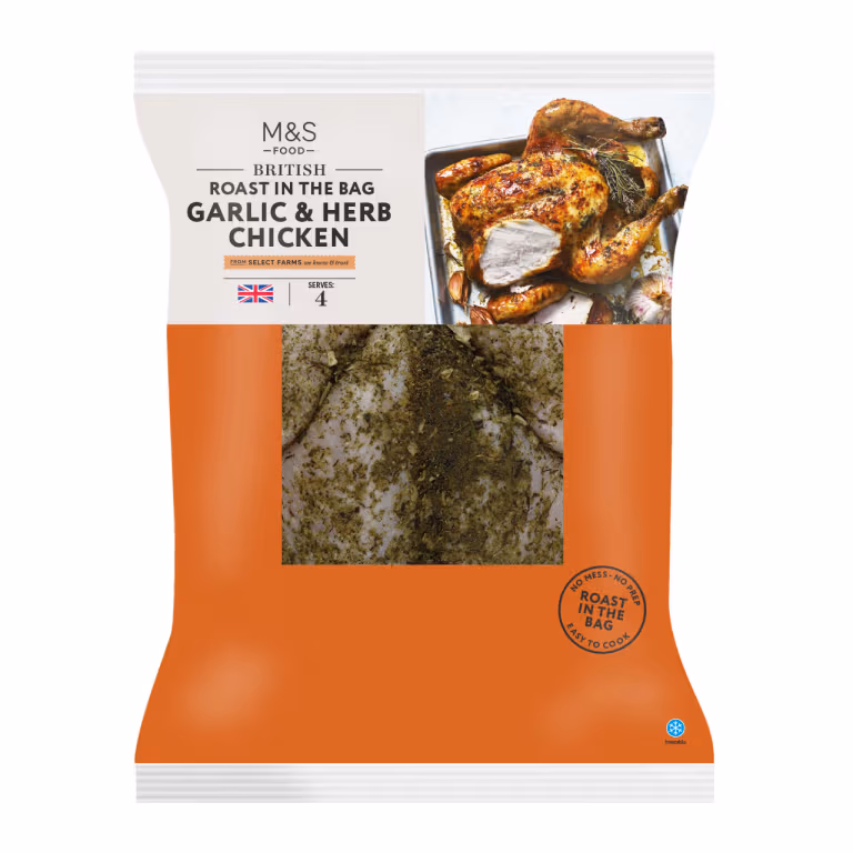 M&S British Roast in the Bag Garlic and Herb Chicken