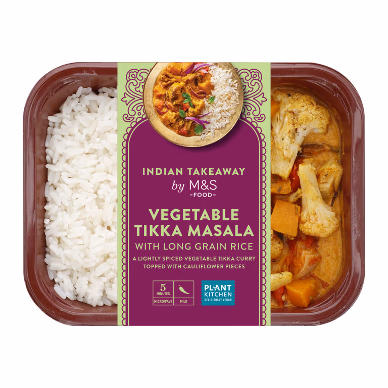 M&S Vegetable Tikka Masala with Long Grain Rice