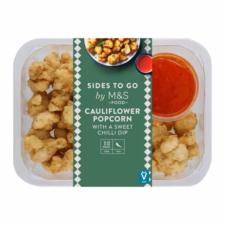 M&S Cauliflower Popcorn with a Sweet Chilli Dip