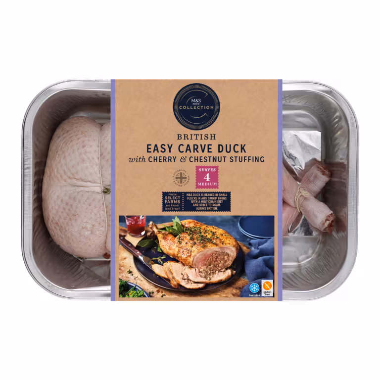 M&S Collection Whole Duck with Cherry and Italian Chestnut Stuffing
