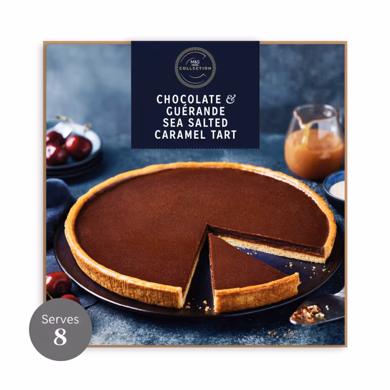 M&S Collection Chocolate and Guérande Sea Salted Caramel Tart