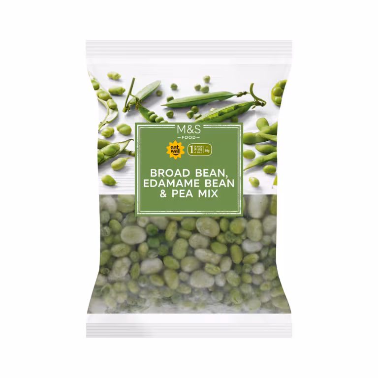 M&S Broad Beans, Edamame Bean and Pea Mix