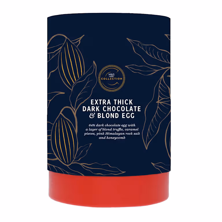 M&S Collection Extra Thick Dark Chocolate and Blond Egg