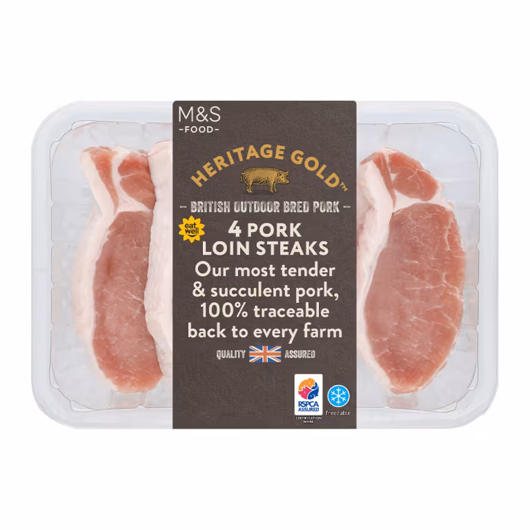 M&S British Outdoor Bred Pork Loin Steaks