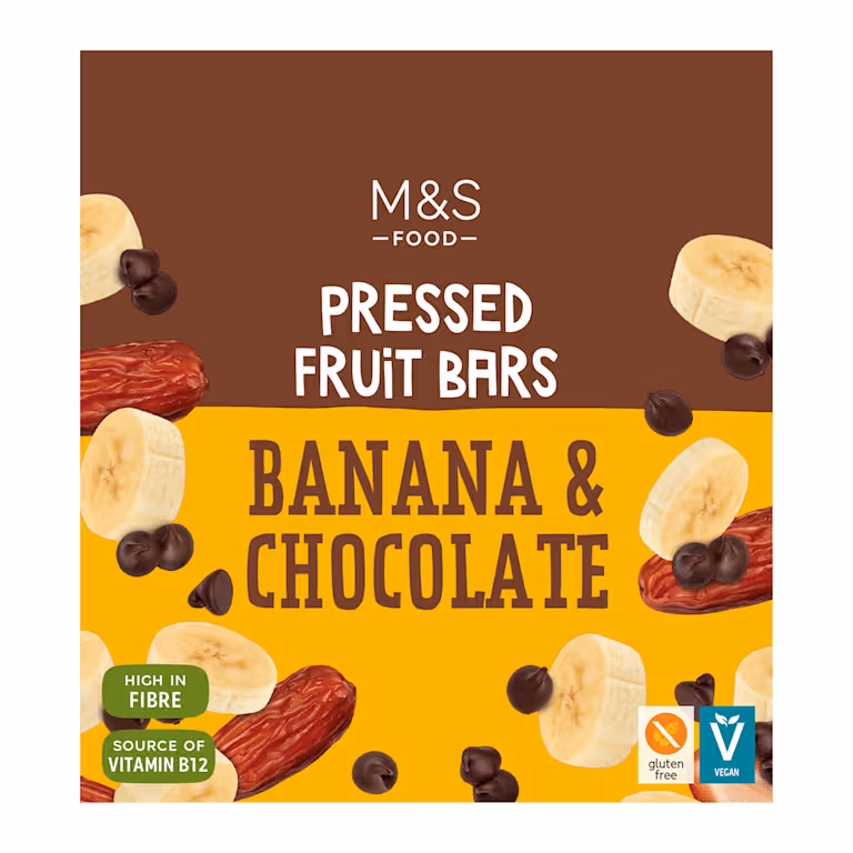M&S Banana and Chocolate Pressed Fruit Bars