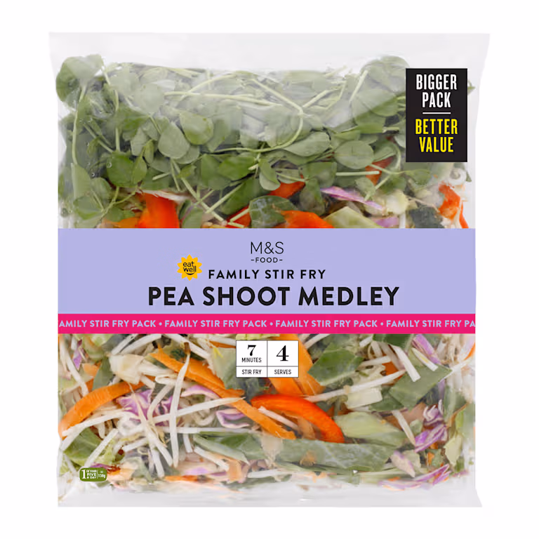 M&S Family Pea Shoots Stir Fry