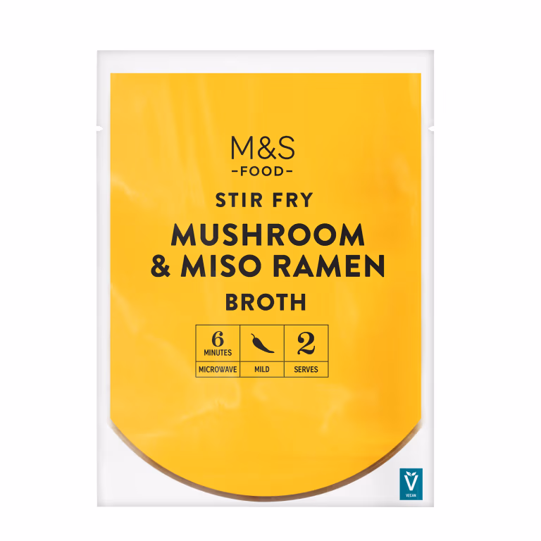 M&S Stir Fry Mushroom and Miso Ramen Broth