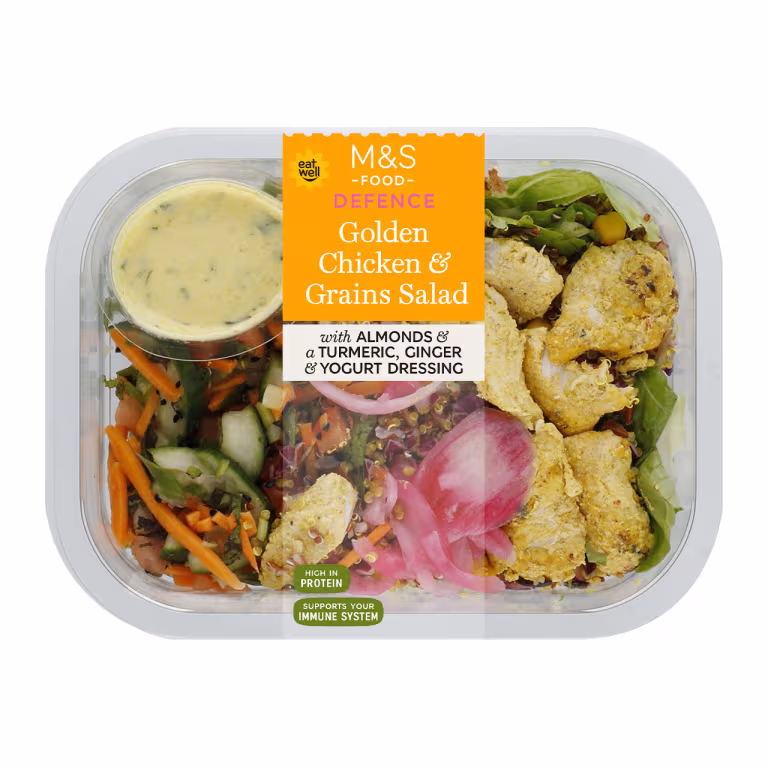 M&S Defence Golden Chicken and Grains Salad