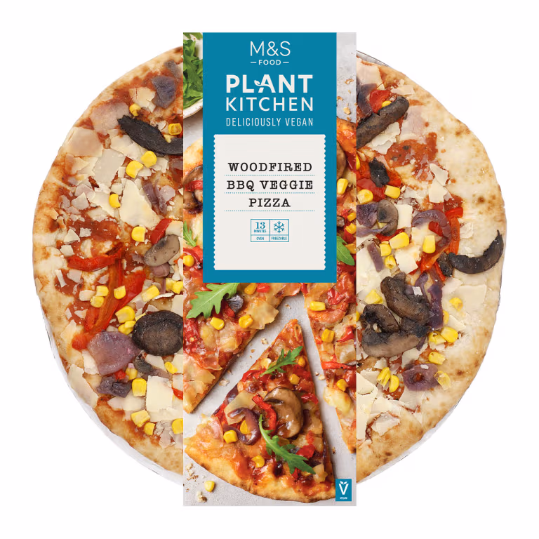 M&S Plant Kitchen Woodfired Vegan BBQ Veggie Pizza