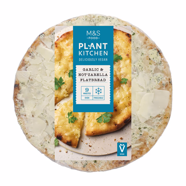 M&S Plant Kitchen Garlic and Not'zarella Flatbread
