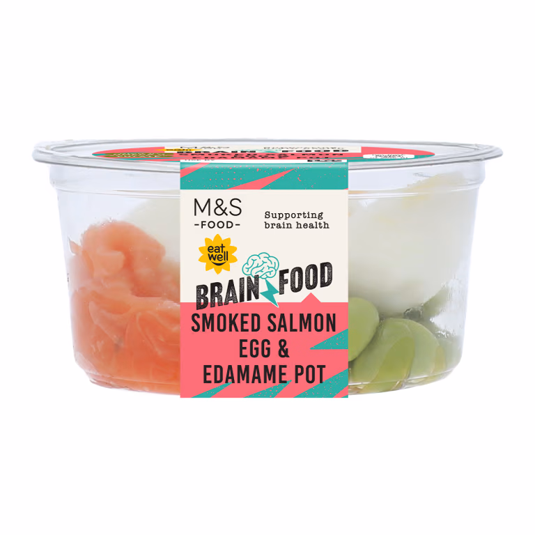 M&S Brain Health Smoked Salmon, Egg and Edamame Pot