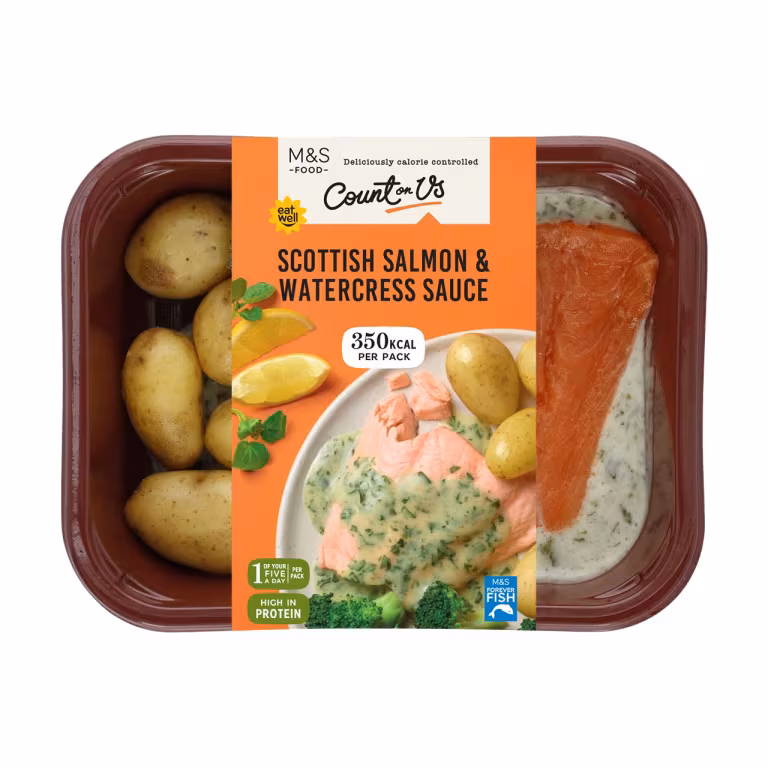 M&S Count on Us Scottish Salmon and Watercress Sauce