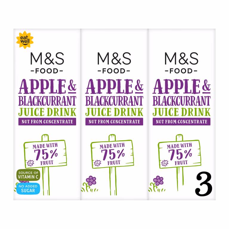 M&S Apple and Blackcurrant Juice Drink