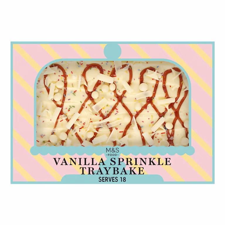M&S Vanilla Sprinkle Traybake