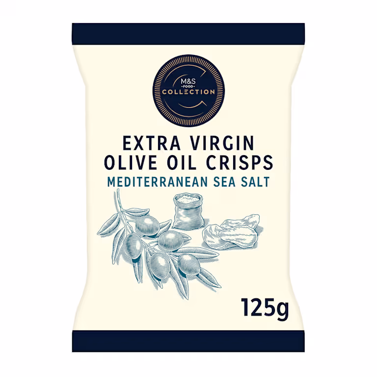 M&S Collection Extra Virgin Olive Oil Crisps with Mediterranean Sea Salt