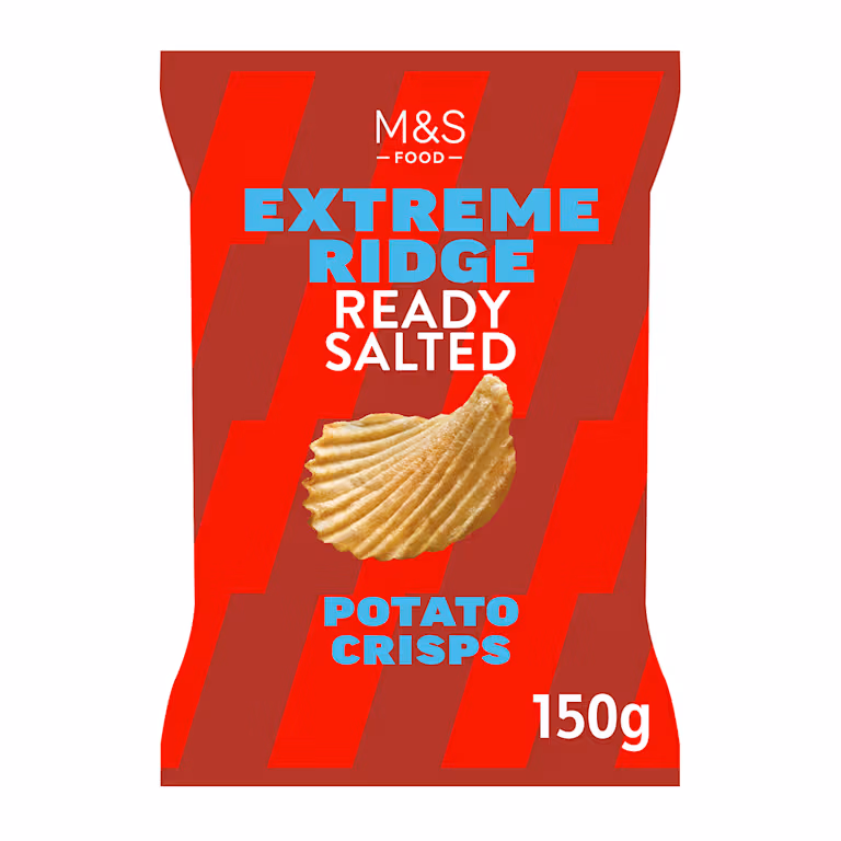 M&S Extreme Ridge Ready Salted Potato Crisps