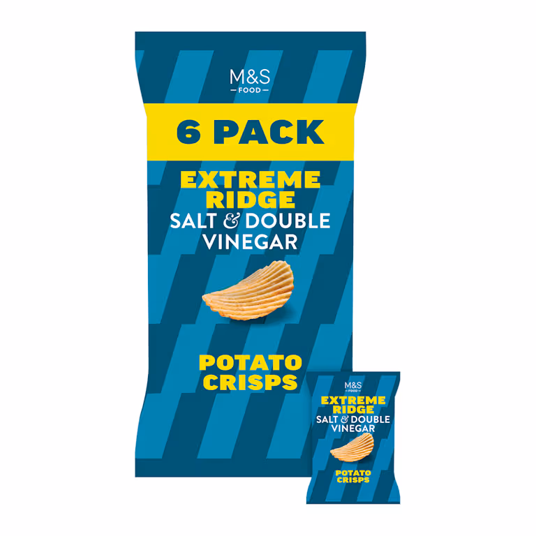 M&S Extreme Ridge Salt and Double Vinegar Potato Crisps