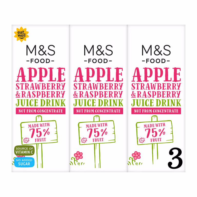 M&S Apple, Strawberry and Raspberry Juice Drink