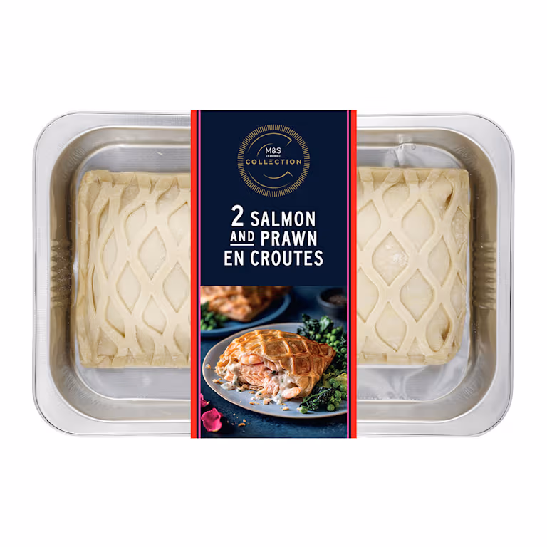 M&S Collection Salmon and Prawn en Croutes