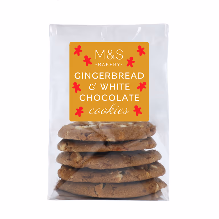 M&S Gingerbread and White Chocolate Cookies
