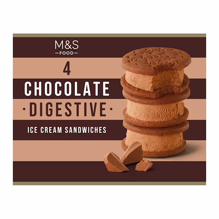 M&S Chocolate Digestive Ice Cream Sandwiches