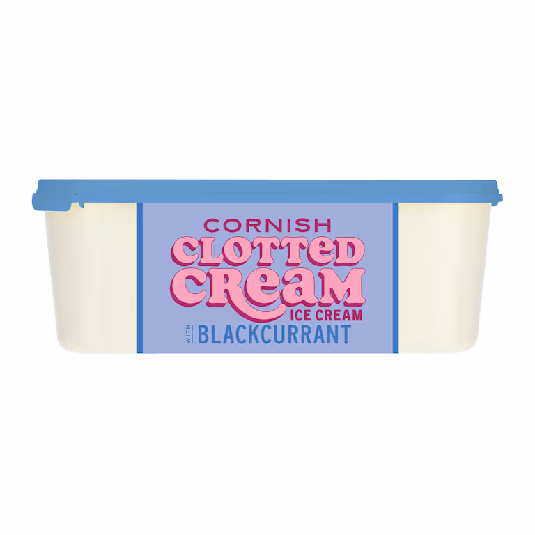 M&S Cornish Clotted Cream Ice Cream With Blackcurrent