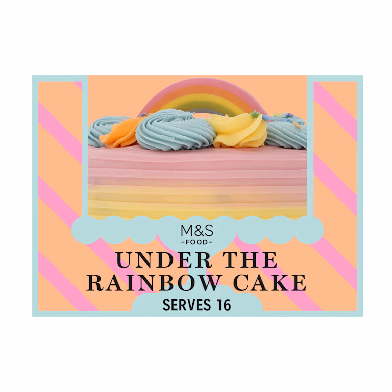 M&S Under The Rainbow Cake