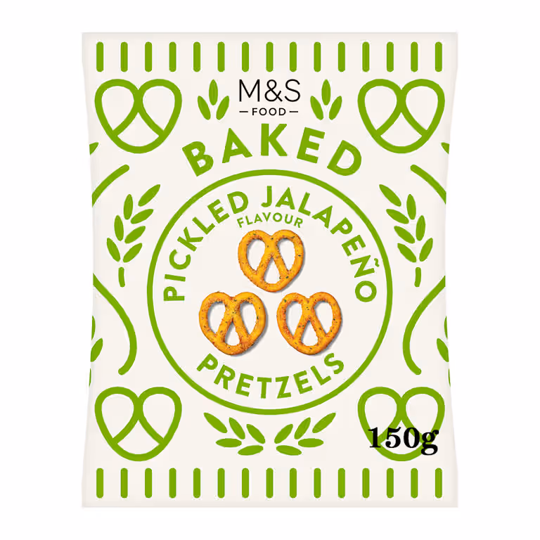 M&S Baked Pickled Jalapeño Flavour Pretzels