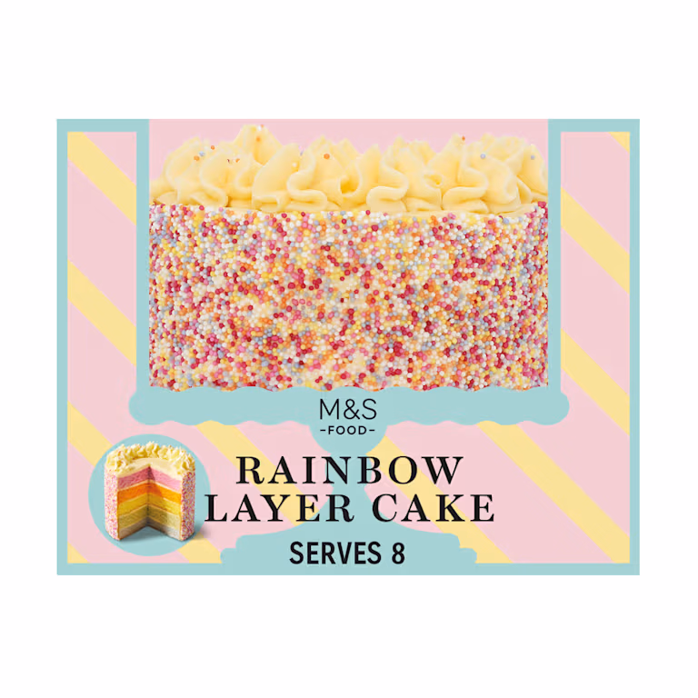 M&S Rainbow Layer Cake