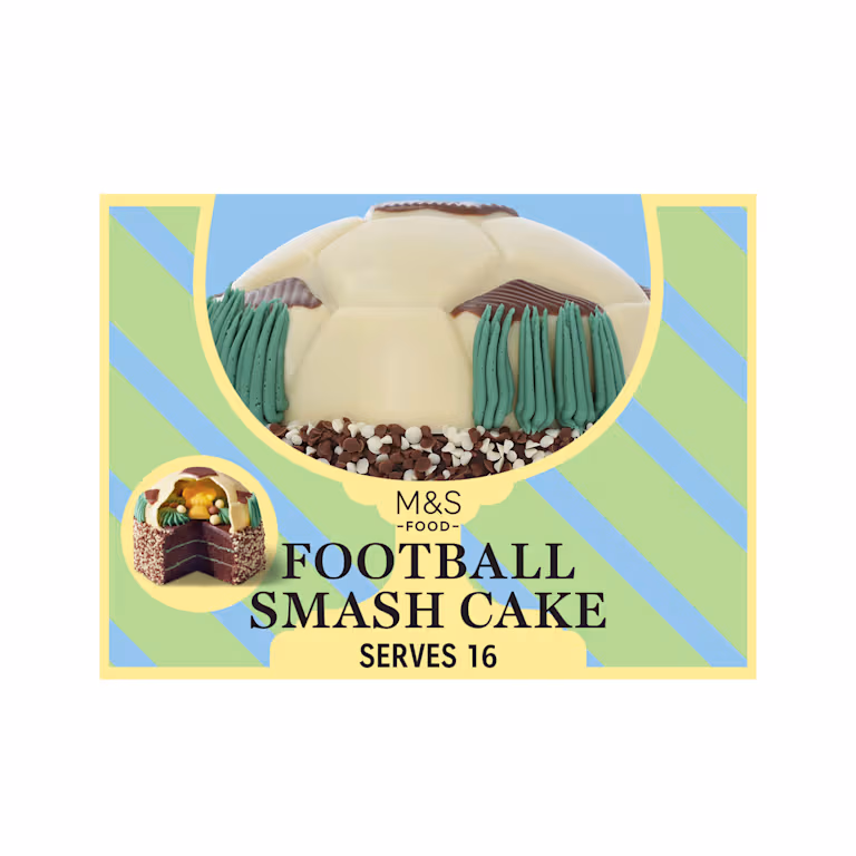 M&S Football Smash Cake