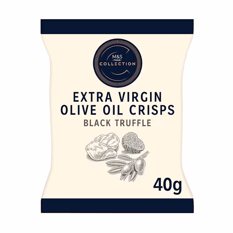 M&S Collection Extra Virgin Olive Oil Black Truffle Crisps
