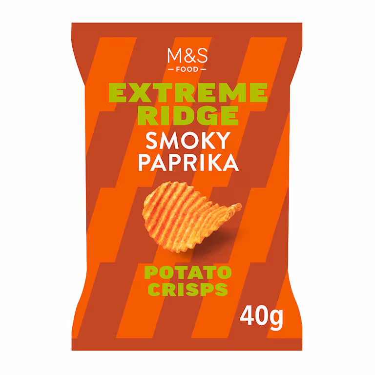 M&S Extreme Ridge Smoky Paprika Crisps