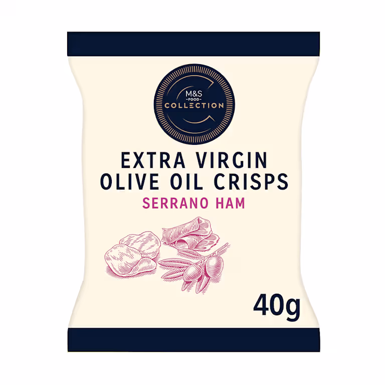 M&S Collection Extra Virgin Olive Oil Serrano Ham Crisps