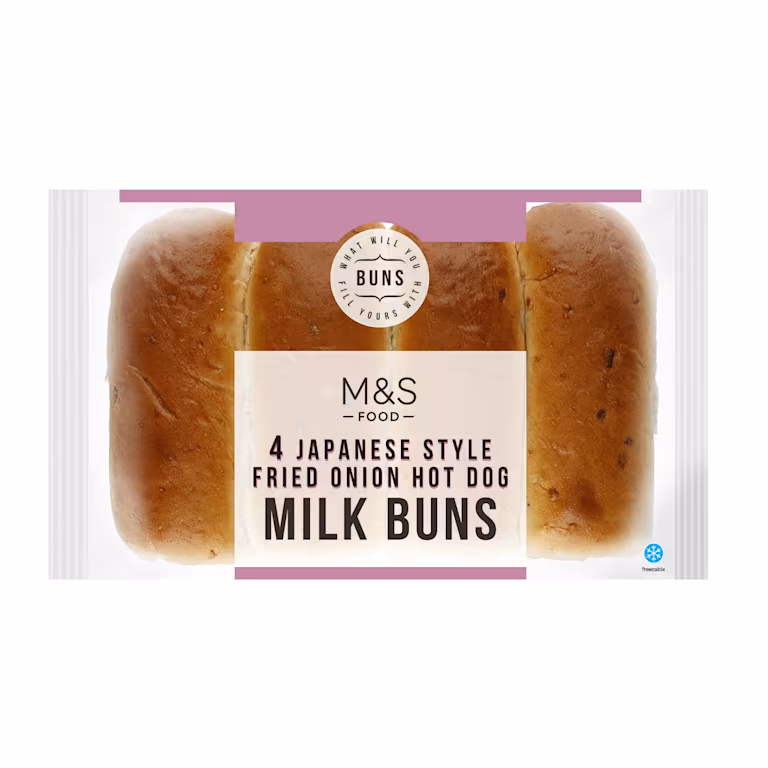 M&S Japanese Style Fried Onion Hot Dog Milk Buns