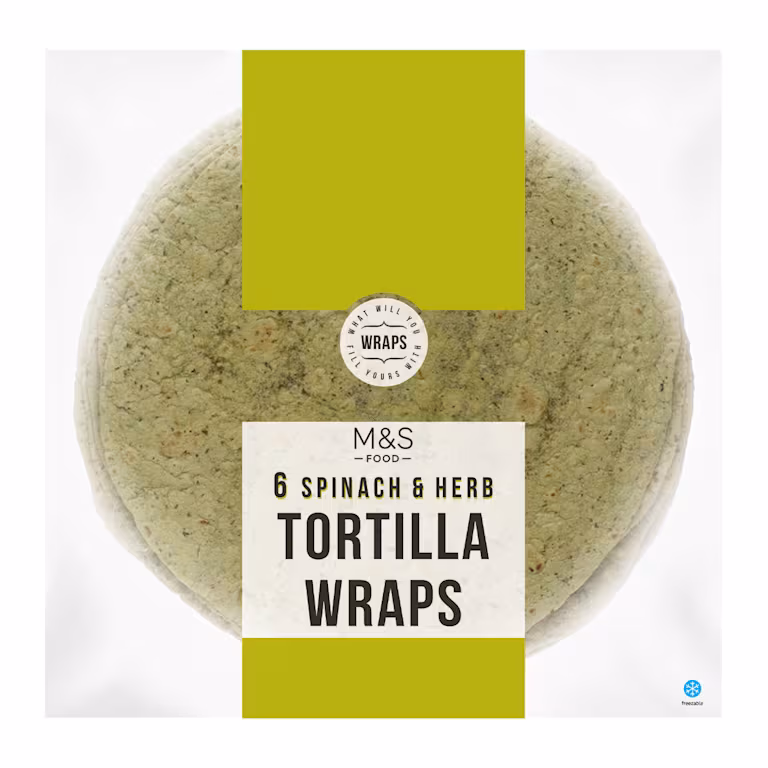 M&S Spinach and Herb Tortilla Wraps